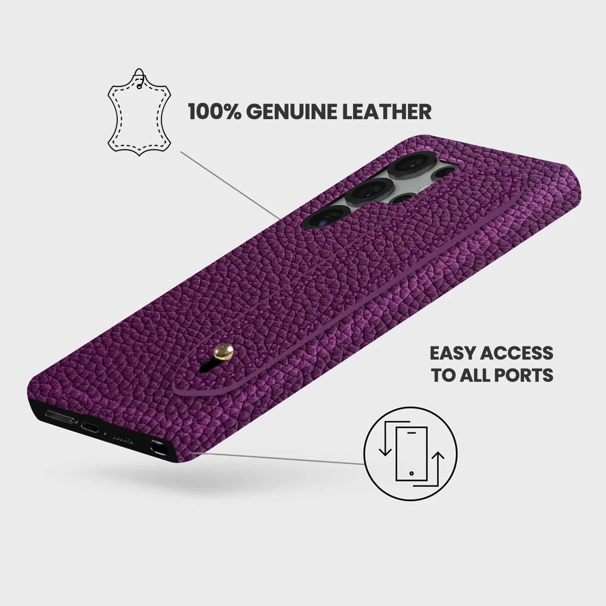 Galaxy S25 Ultra Leather Case — Ashe Handle