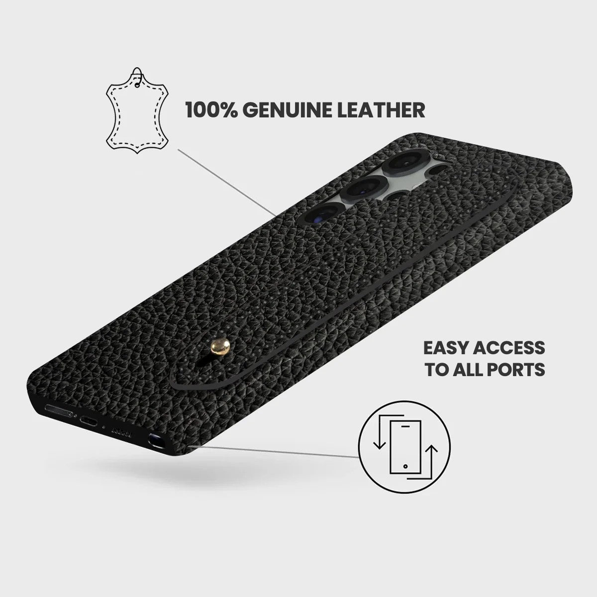 Galaxy S25 Ultra Leather Case — Ashe Handle