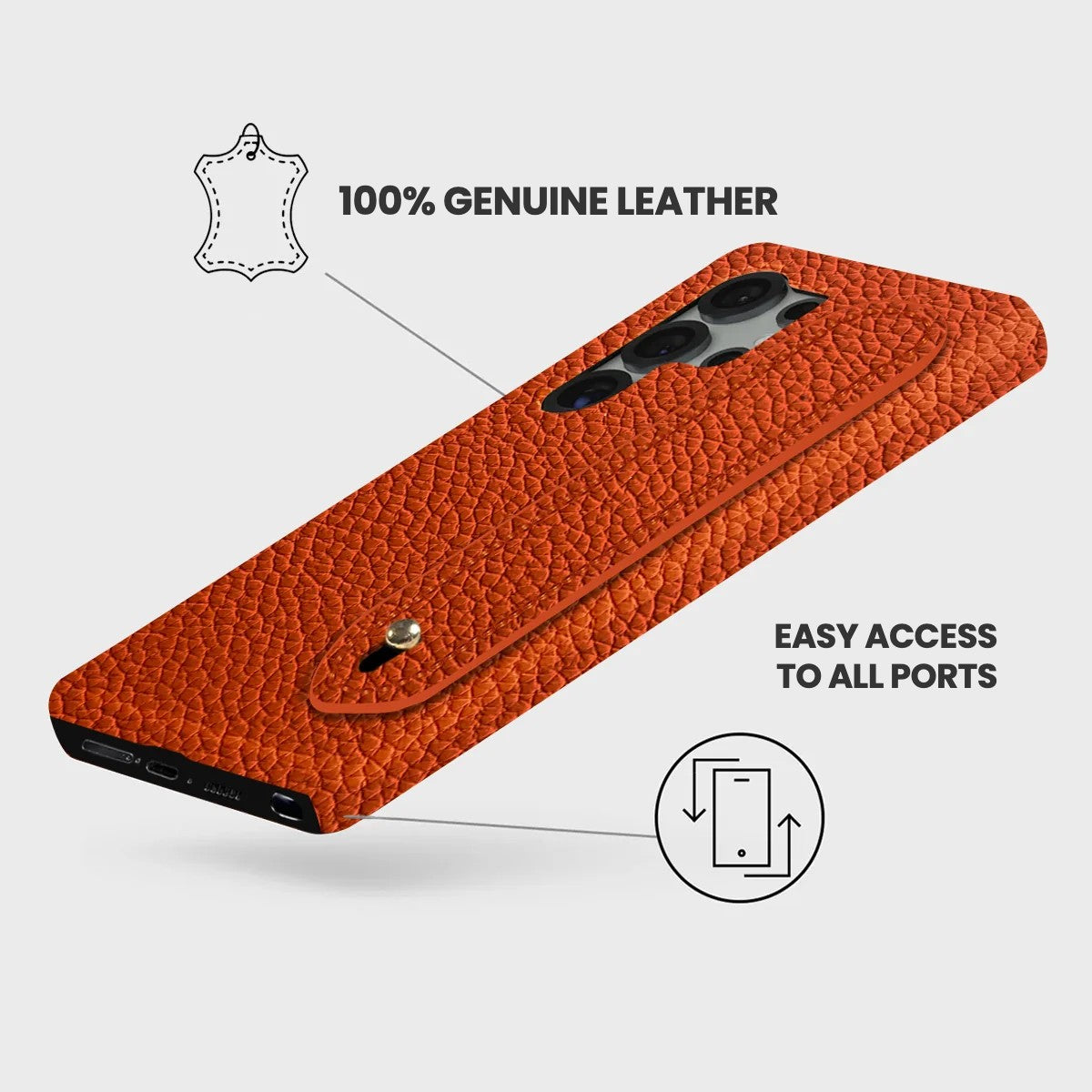 Galaxy S25 Ultra Leather Case — Ashe Handle
