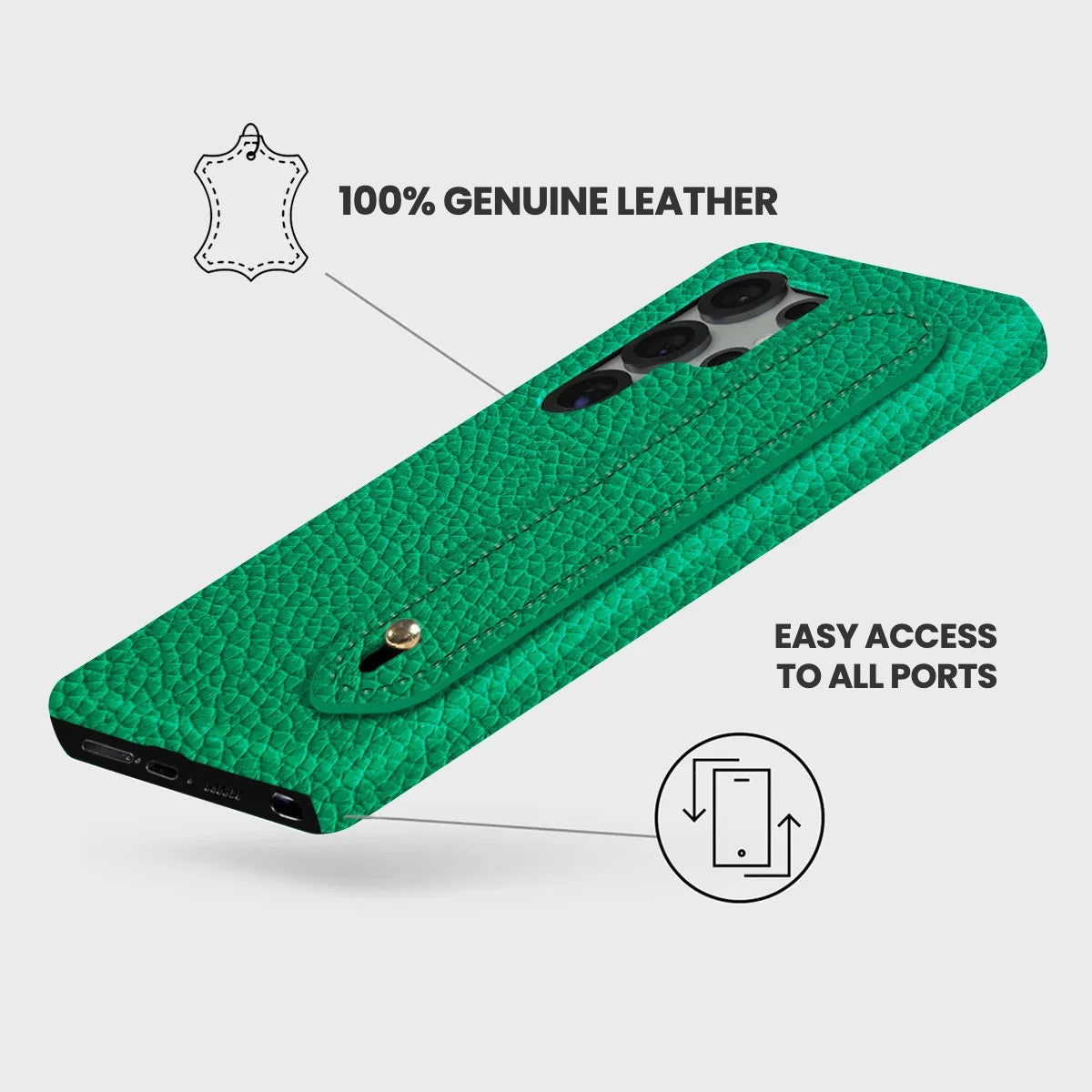 Galaxy S25 Ultra Leather Case — Ashe Handle