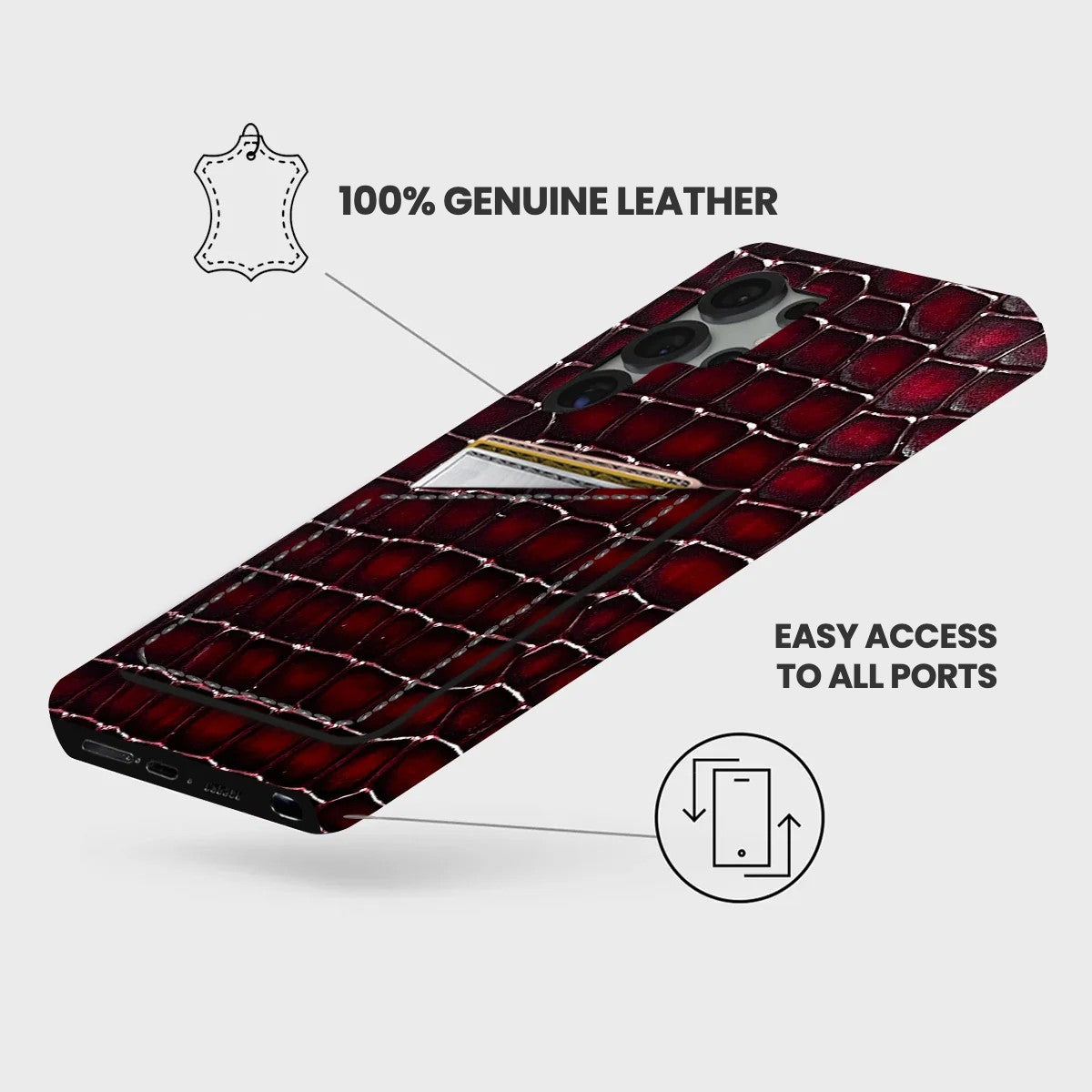 Galaxy S25 Ultra Leather Case — Lusso Cardholder
