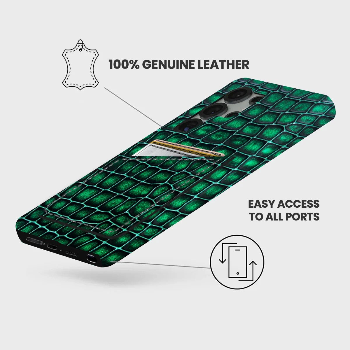 Galaxy S25 Ultra Leather Case — Lusso Cardholder