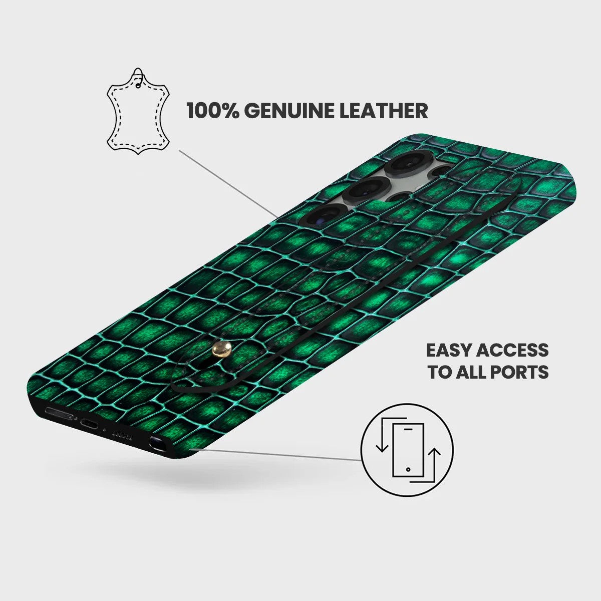 Galaxy S25 Ultra Leather Case — Lusso Handle