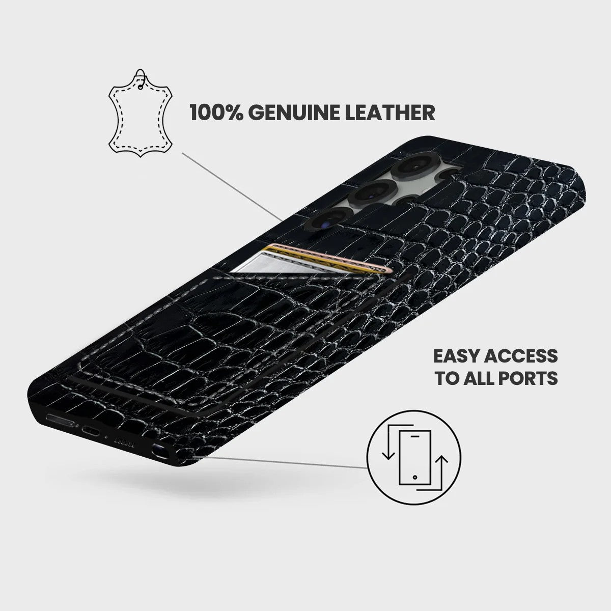 Galaxy S25 Ultra Leather Case — Neo Cardholder