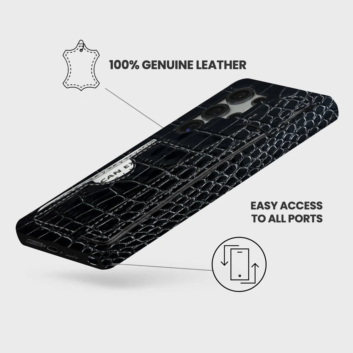 Galaxy S25 Ultra Leather Case — Neo Handle Cardholder
