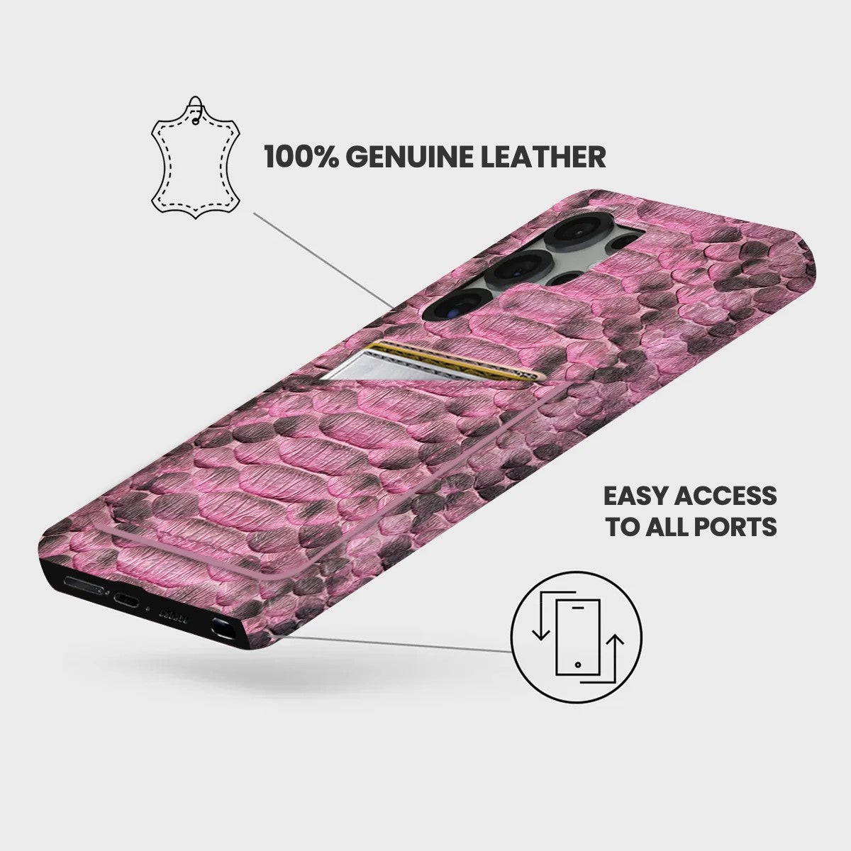 Galaxy S25 Ultra Leather Case — Piton Cardholder