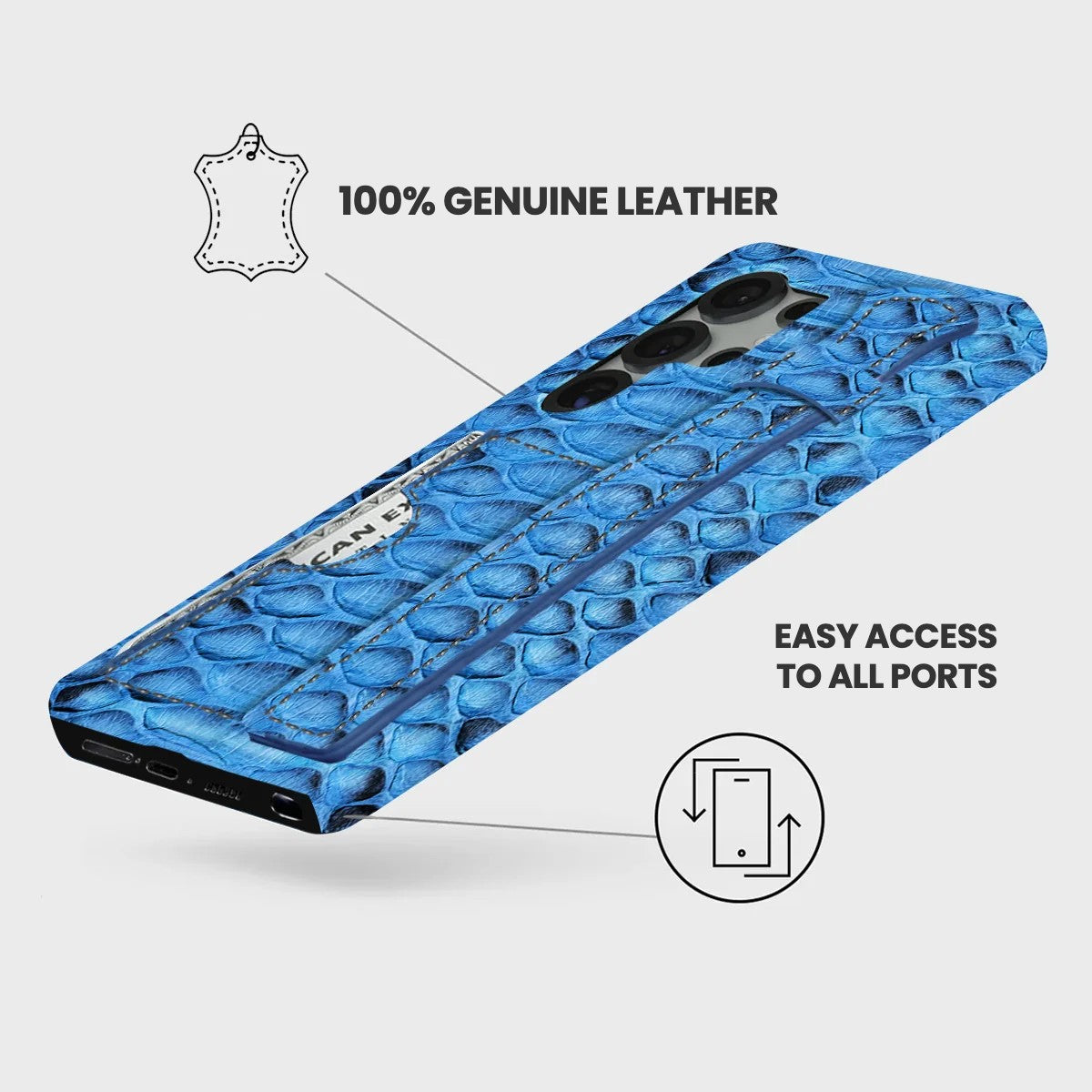 Galaxy S25 Ultra Leather Case — Piton Handle Cardholder