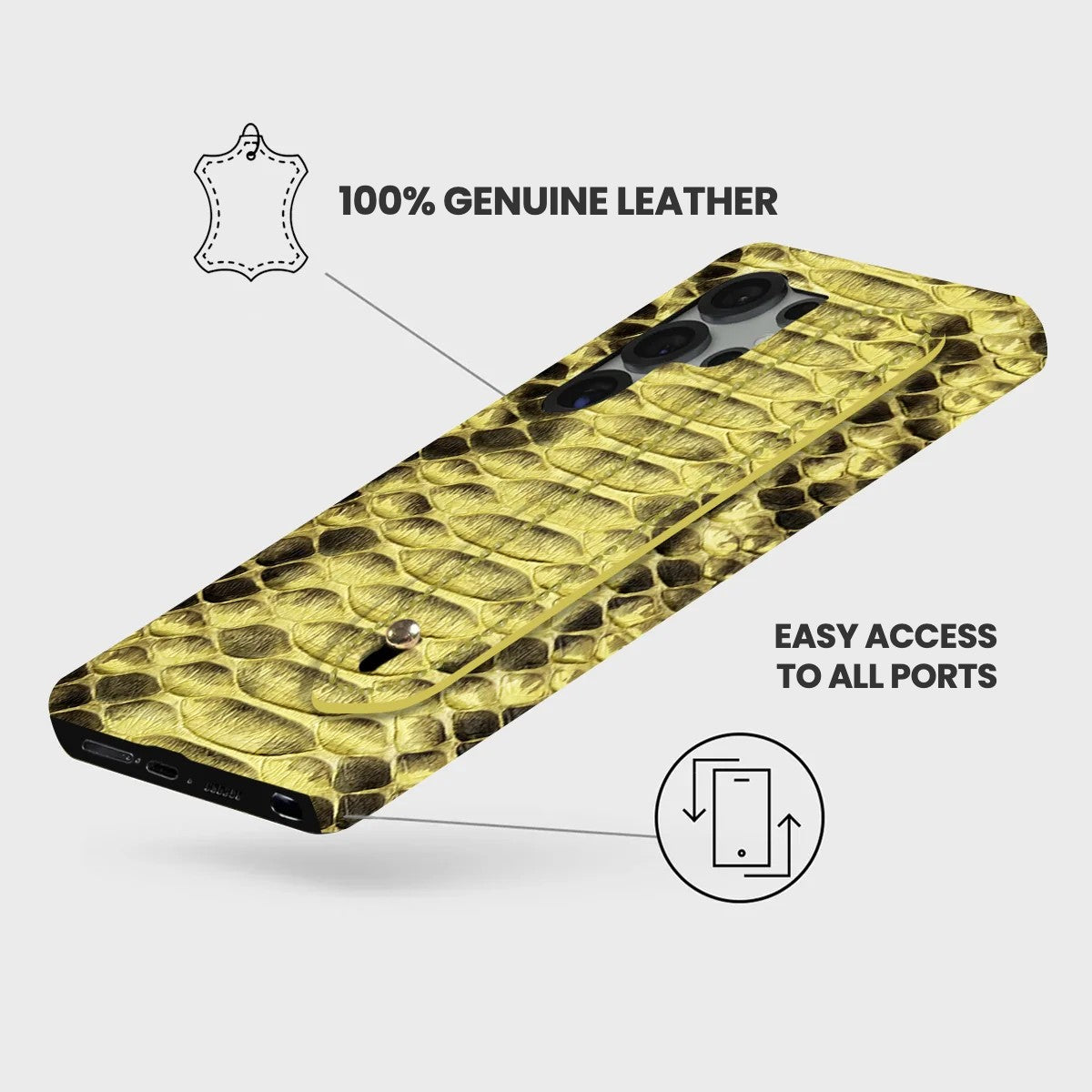 Galaxy S25 Ultra Leather Case — Piton Handle