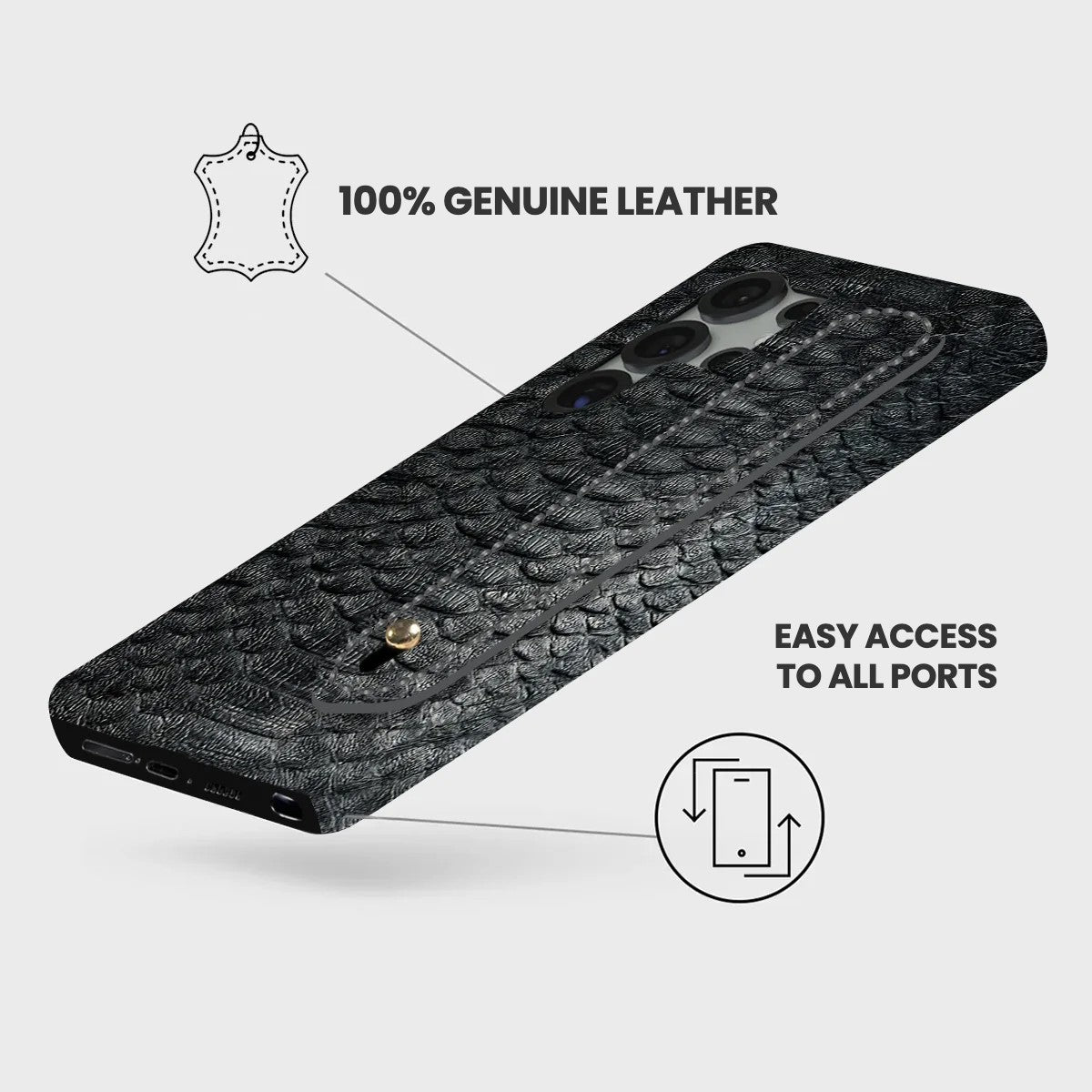 Galaxy S25 Ultra Leather Case — Piton Handle