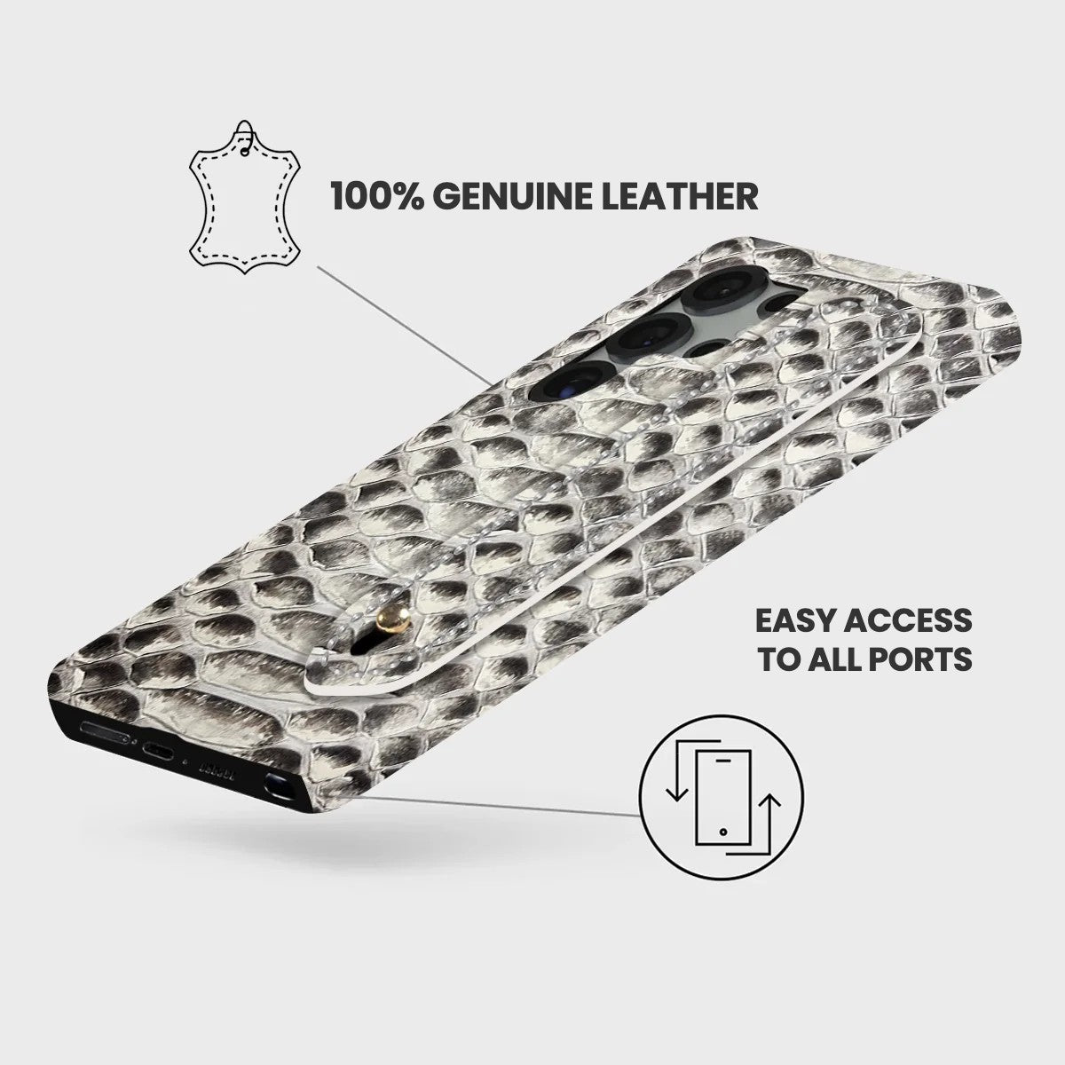 Galaxy S25 Ultra Leather Case — Piton Handle
