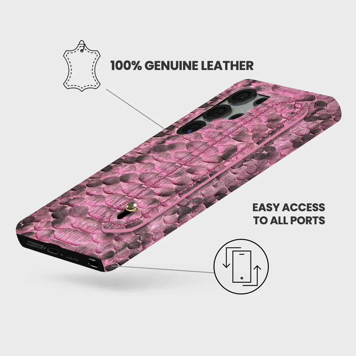 Galaxy S25 Ultra Leather Case — Piton Handle