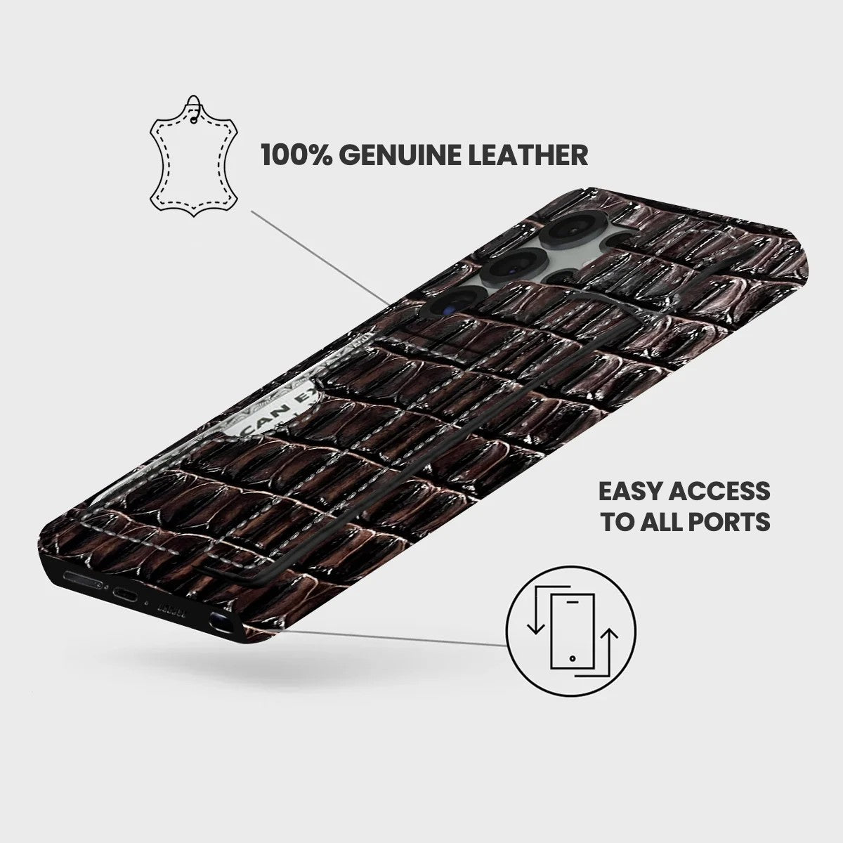 Galaxy S25 Ultra Leather Case — Titan Handle Cardholder