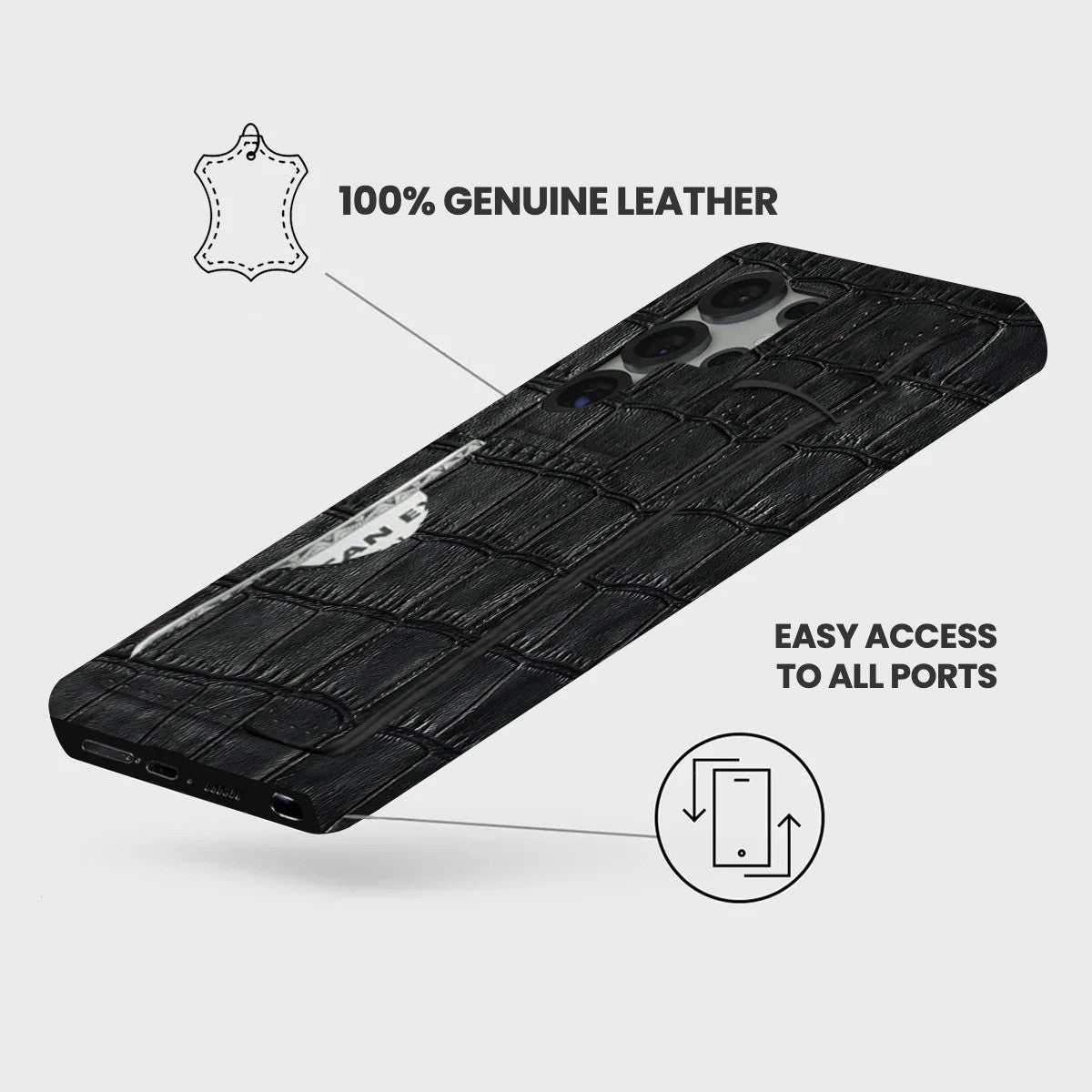 Galaxy S25 Ultra Leather Case — Vega Handle Cardholder