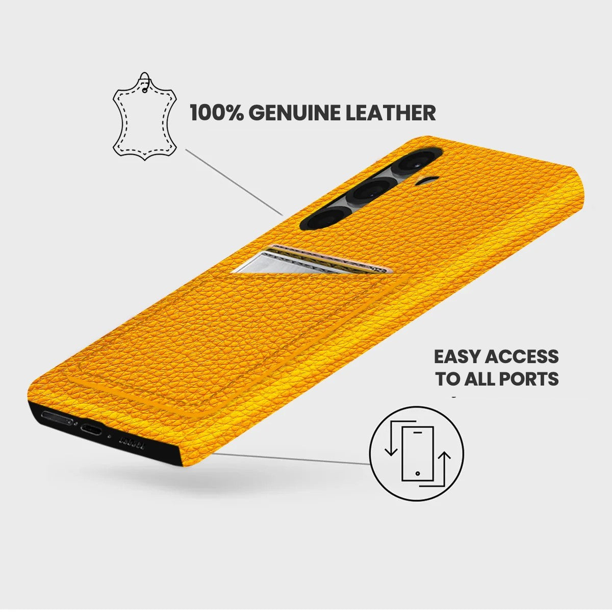 Galaxy S26 Leather Case — Ashe Cardholder