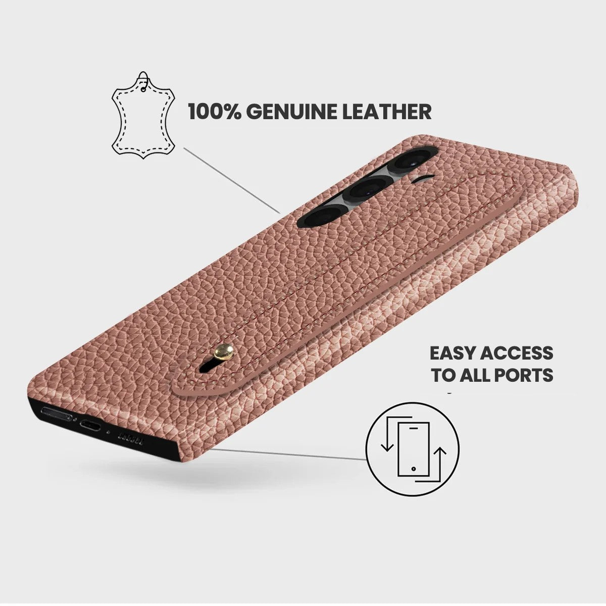 Galaxy S26 Leather Case — Ashe Handle