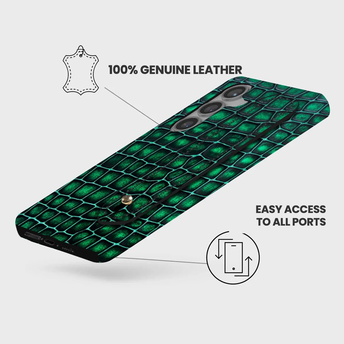 Galaxy S26 Leather Case — Lusso Handle