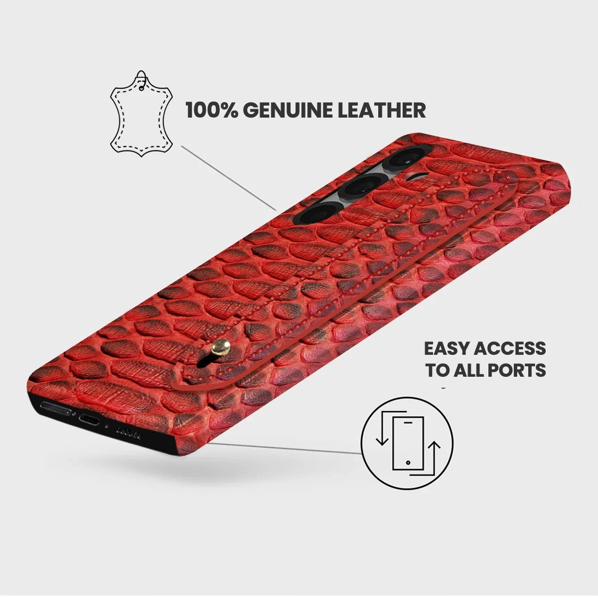 Galaxy S26 Leather Case — Piton Handle