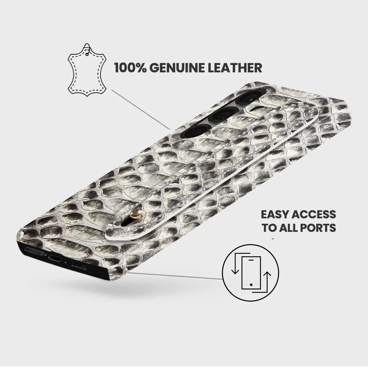 Galaxy S26 Leather Case — Piton Handle