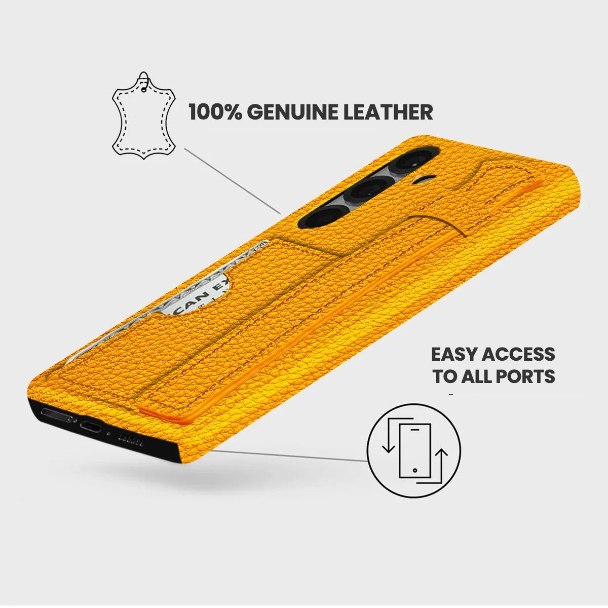 Galaxy S26 Plus Leather Case — Ashe Handle Cardholder