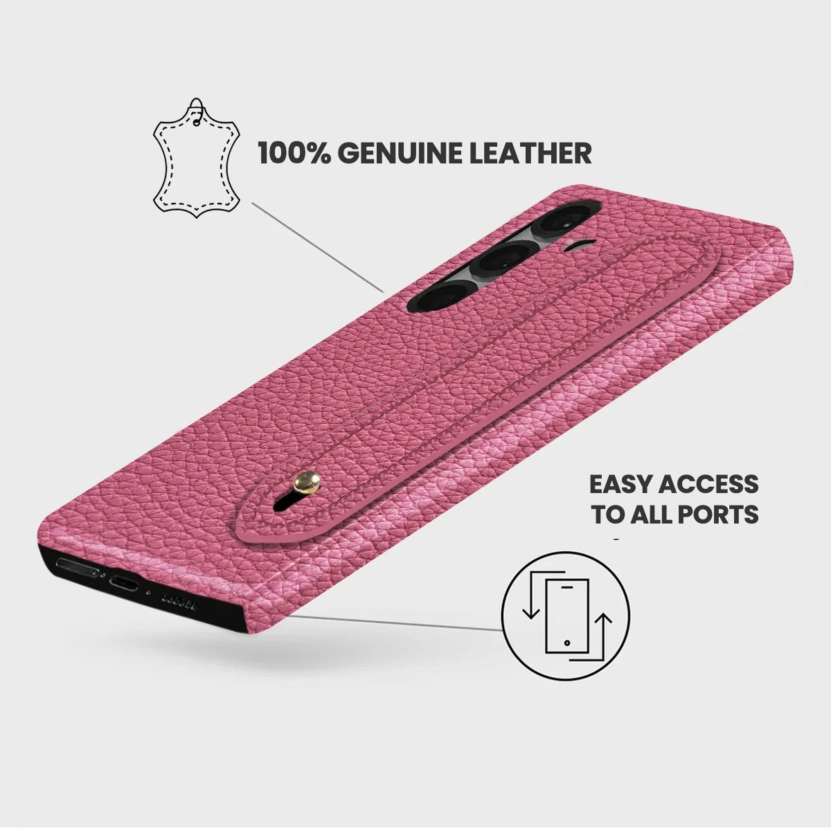 Galaxy S26 Plus Leather Case — Ashe Handle