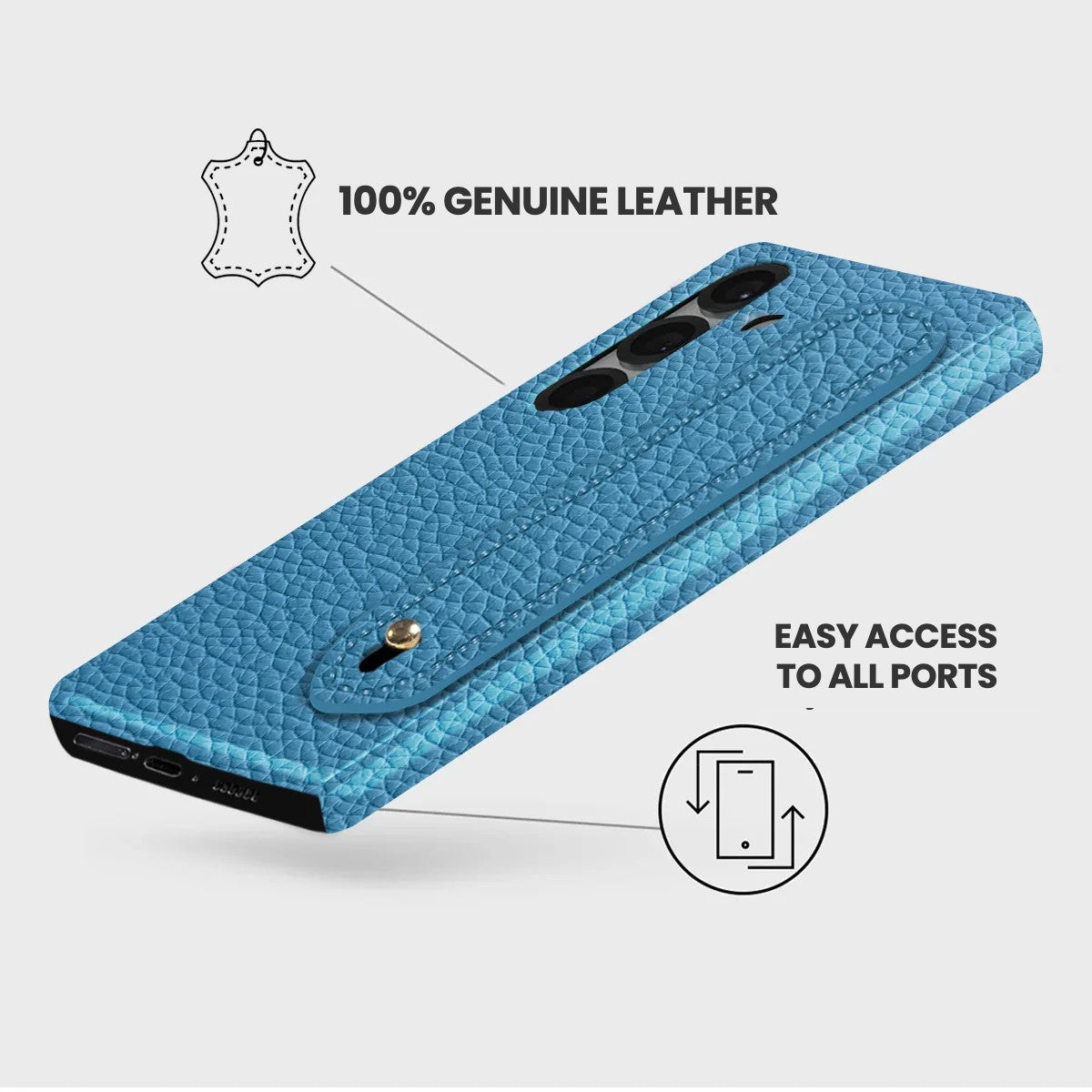 Galaxy S26 Plus Leather Case — Ashe Handle