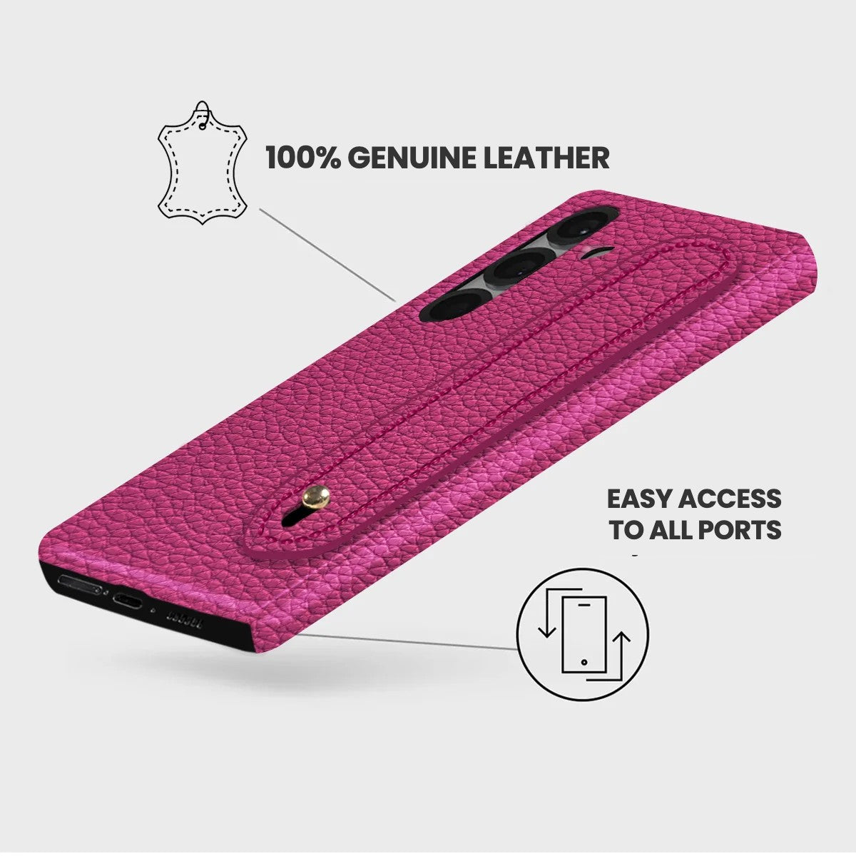 Galaxy S26 Plus Leather Case — Ashe Handle
