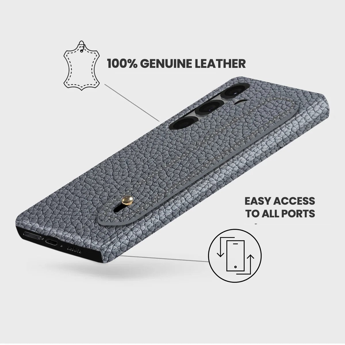 Galaxy S26 Plus Leather Case — Ashe Handle