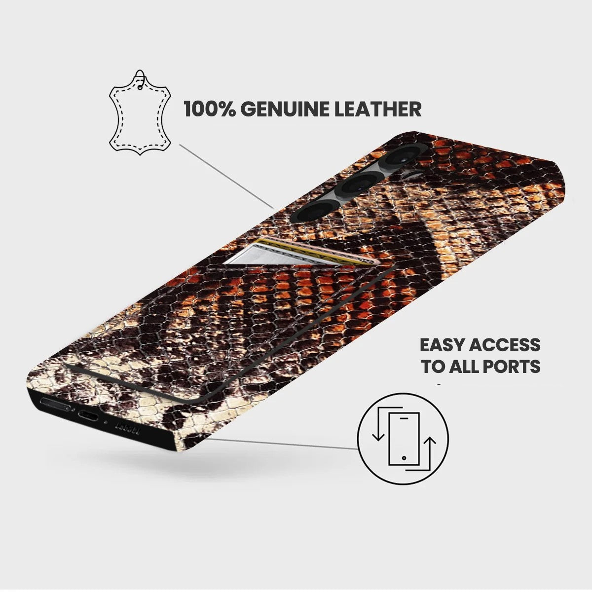 Galaxy S26 Plus Leather Case — Elise Cardholder