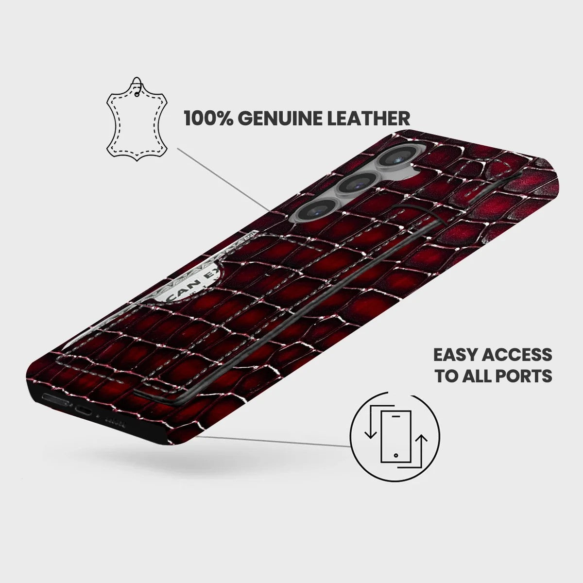 Galaxy S26 Plus Leather Case — Lusso Handle Cardholder
