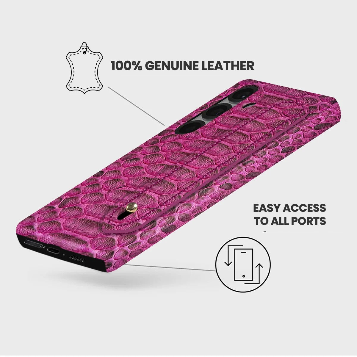 Galaxy S26 Plus Leather Case — Piton Handle