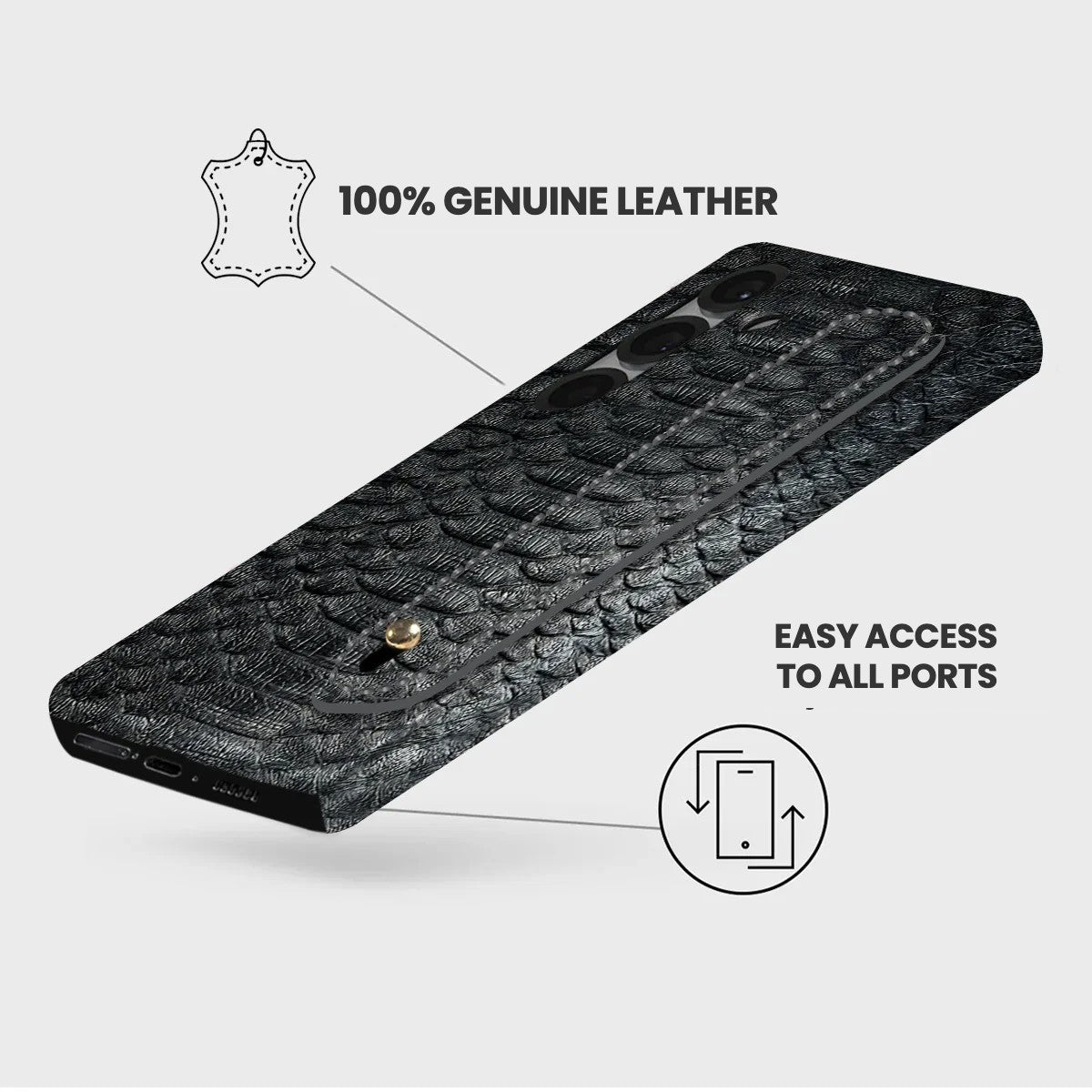 Galaxy S26 Plus Leather Case — Piton Handle