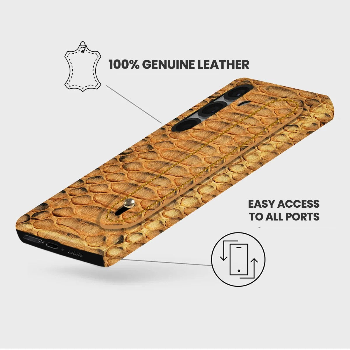 Galaxy S26 Plus Leather Case — Piton Handle