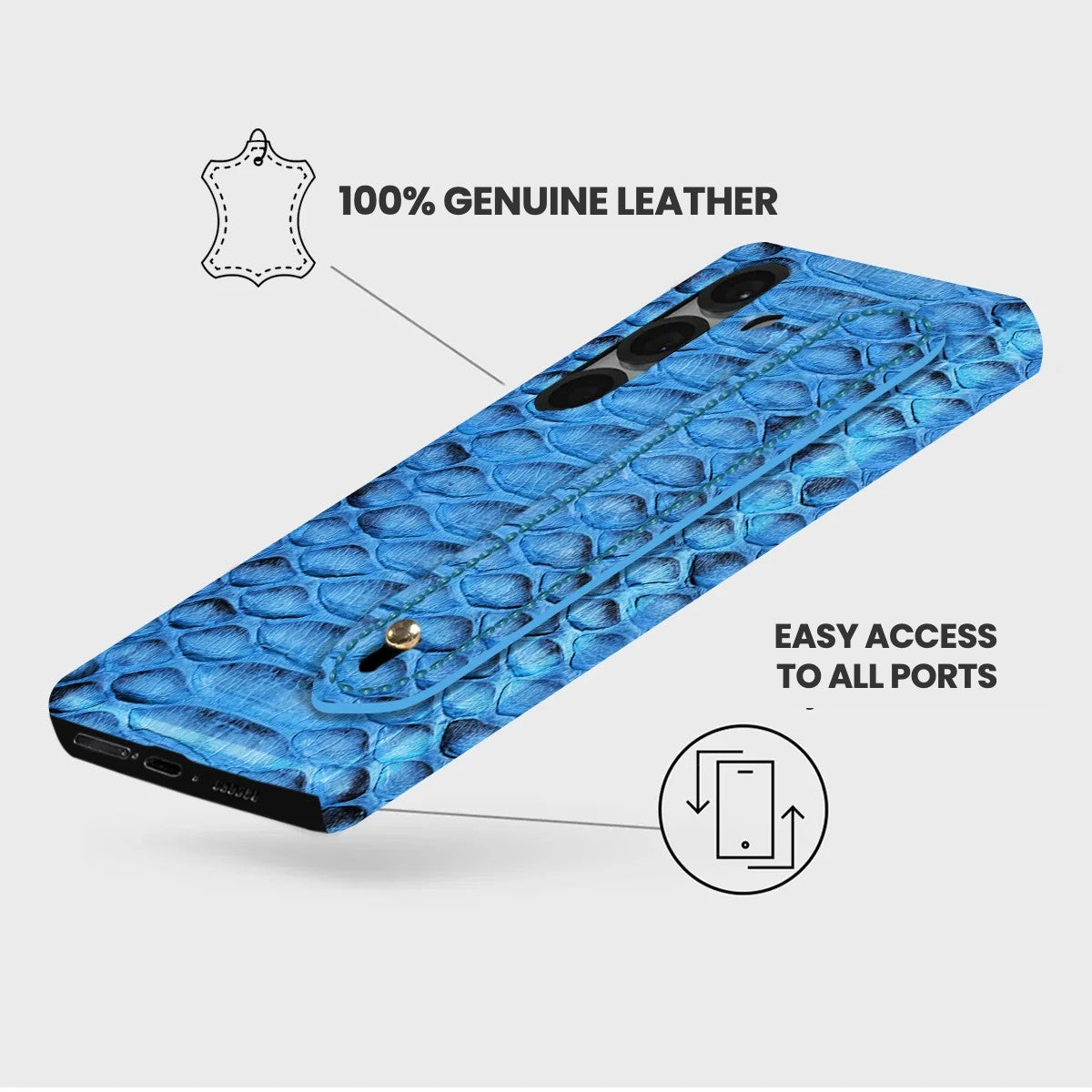 Galaxy S26 Plus Leather Case — Piton Handle