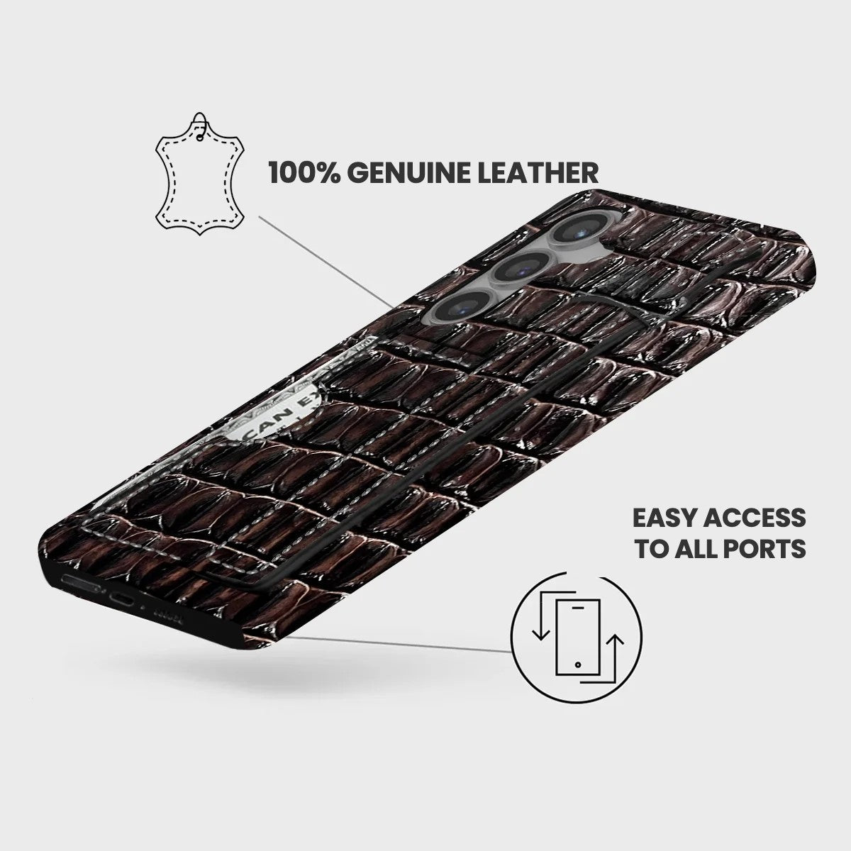 Galaxy S26 Plus Leather Case — Titan Handle Cardholder