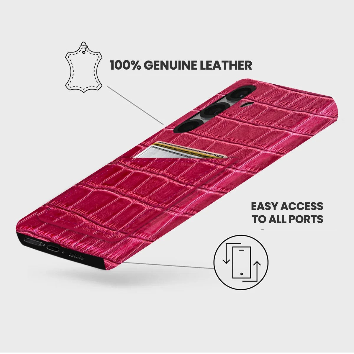 Galaxy S26 Plus Leather Case — Vega Cardholder