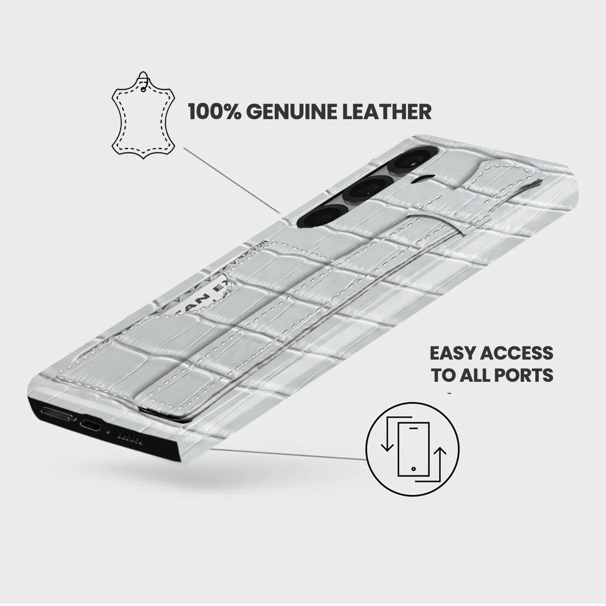 Galaxy S26 Plus Leather Case — Vega Handle Cardholder