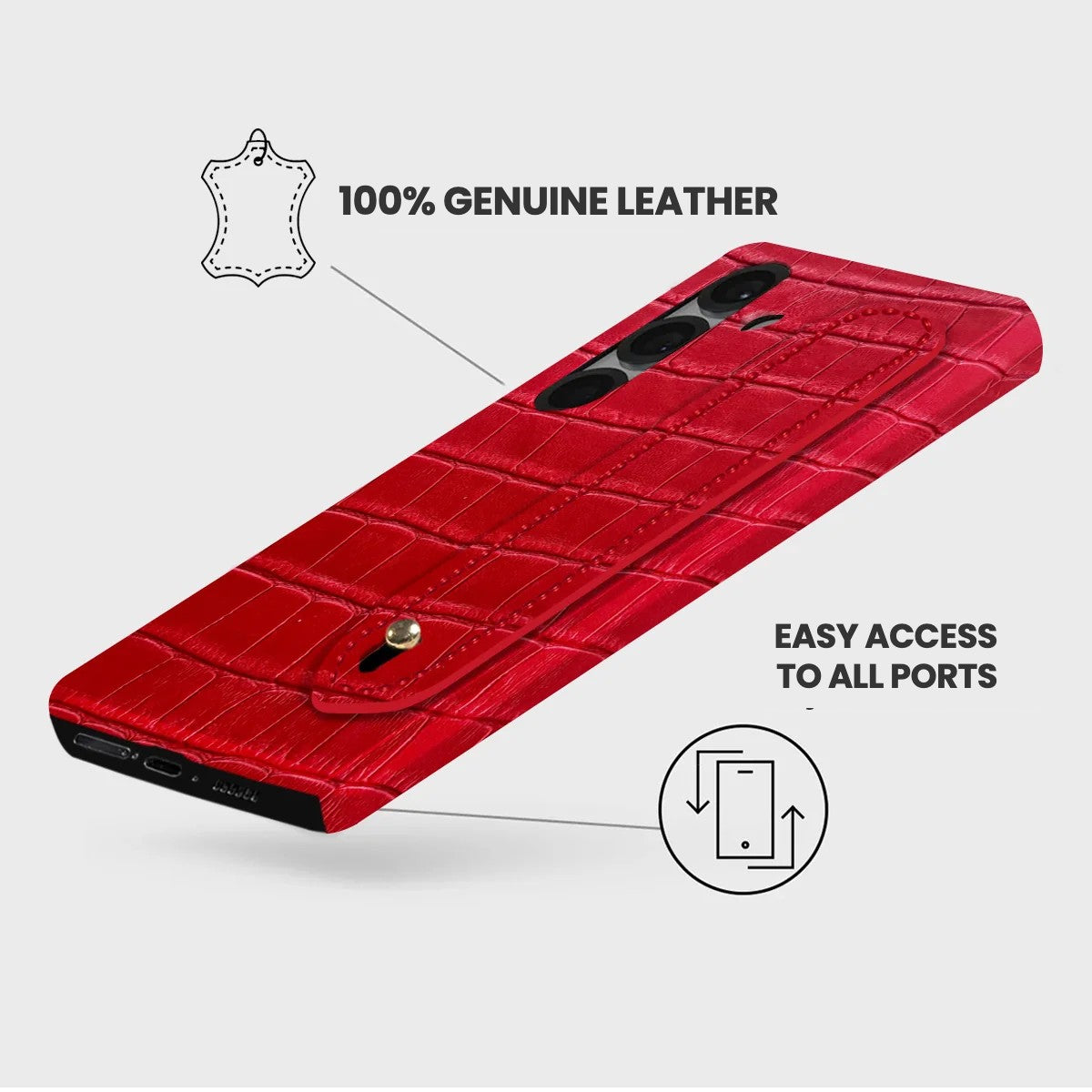 Galaxy S26 Plus Leather Case — Vega Handle