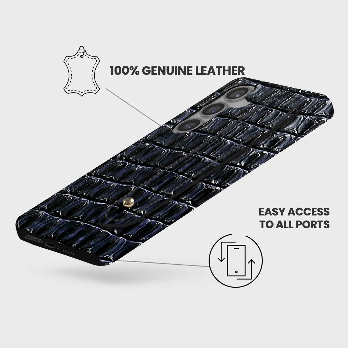 Galaxy S26 Leather Case — Titan Handle
