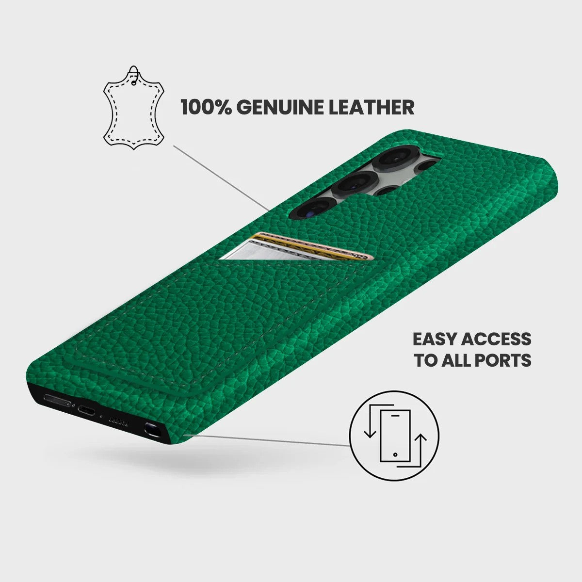 Galaxy S26 Ultra Leather Case — Ashe Cardholder