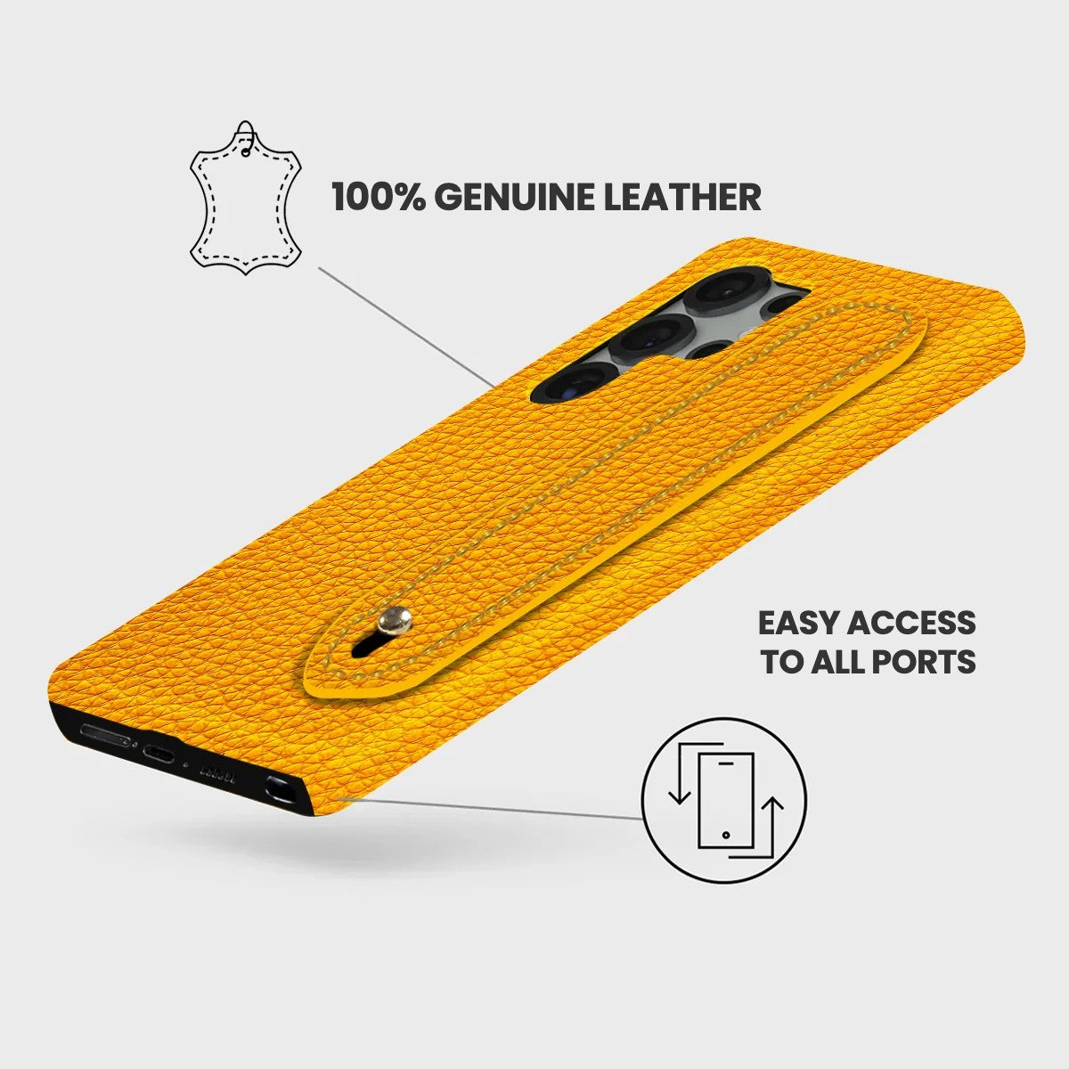Galaxy S26 Ultra Leather Case — Ashe Handle