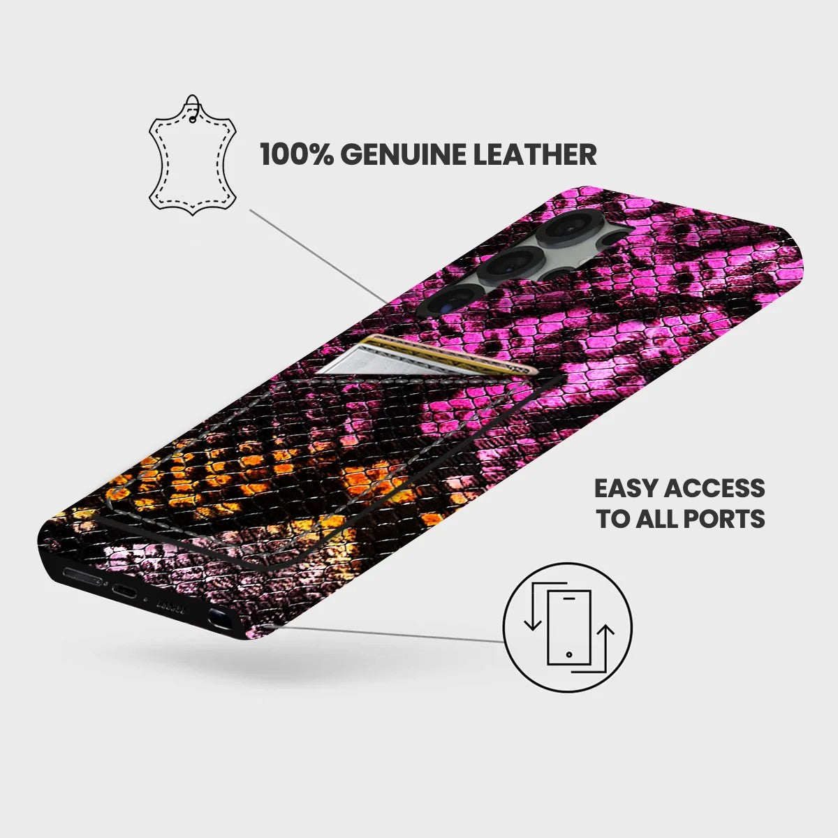 Galaxy S26 Ultra Leather Case — Elise Cardholder