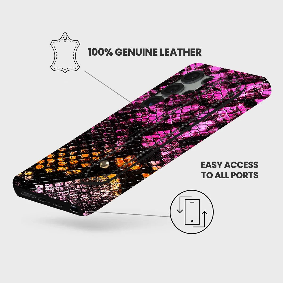 Galaxy S26 Ultra Leather Case — Elise Handle