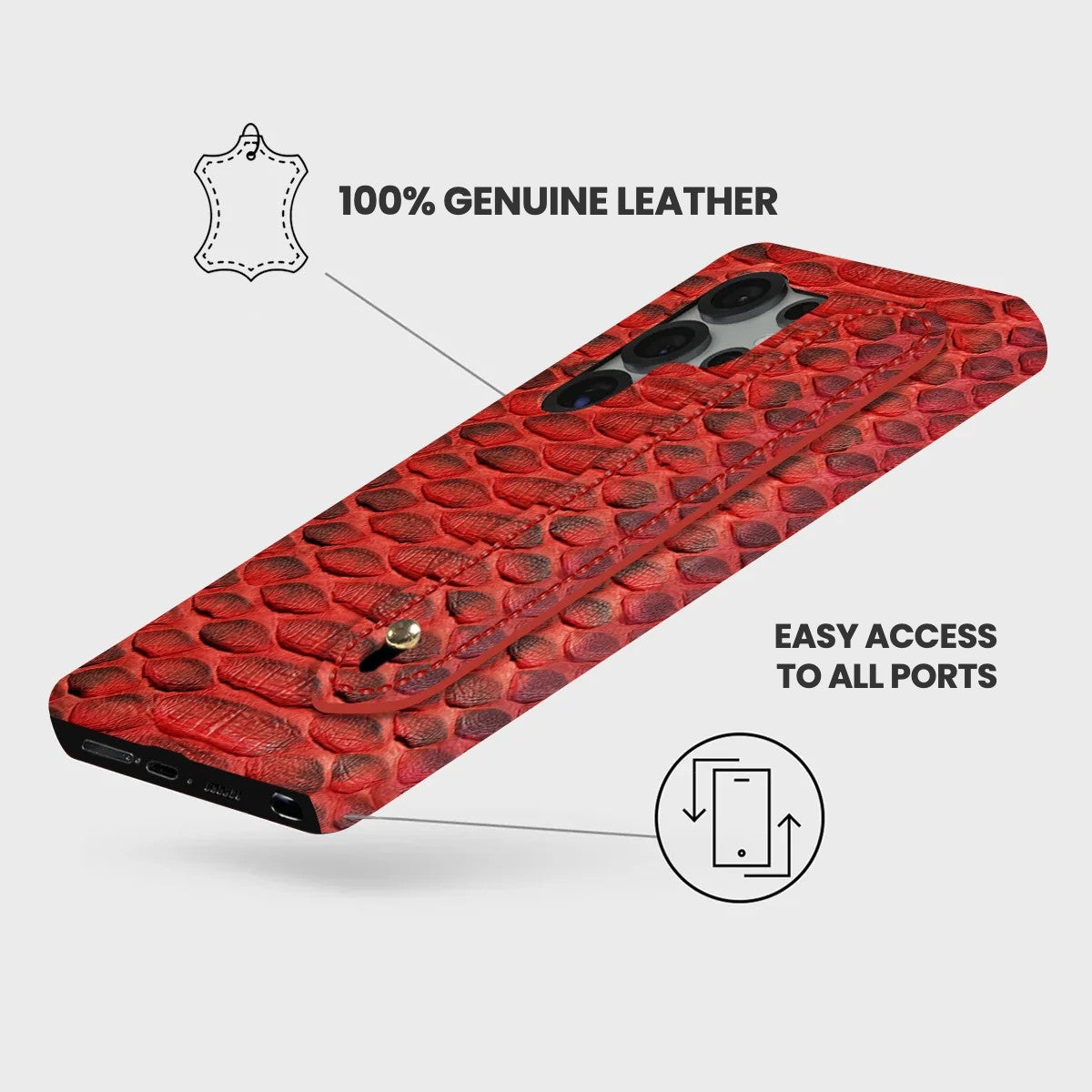 Galaxy S26 Ultra Leather Case — Piton Handle