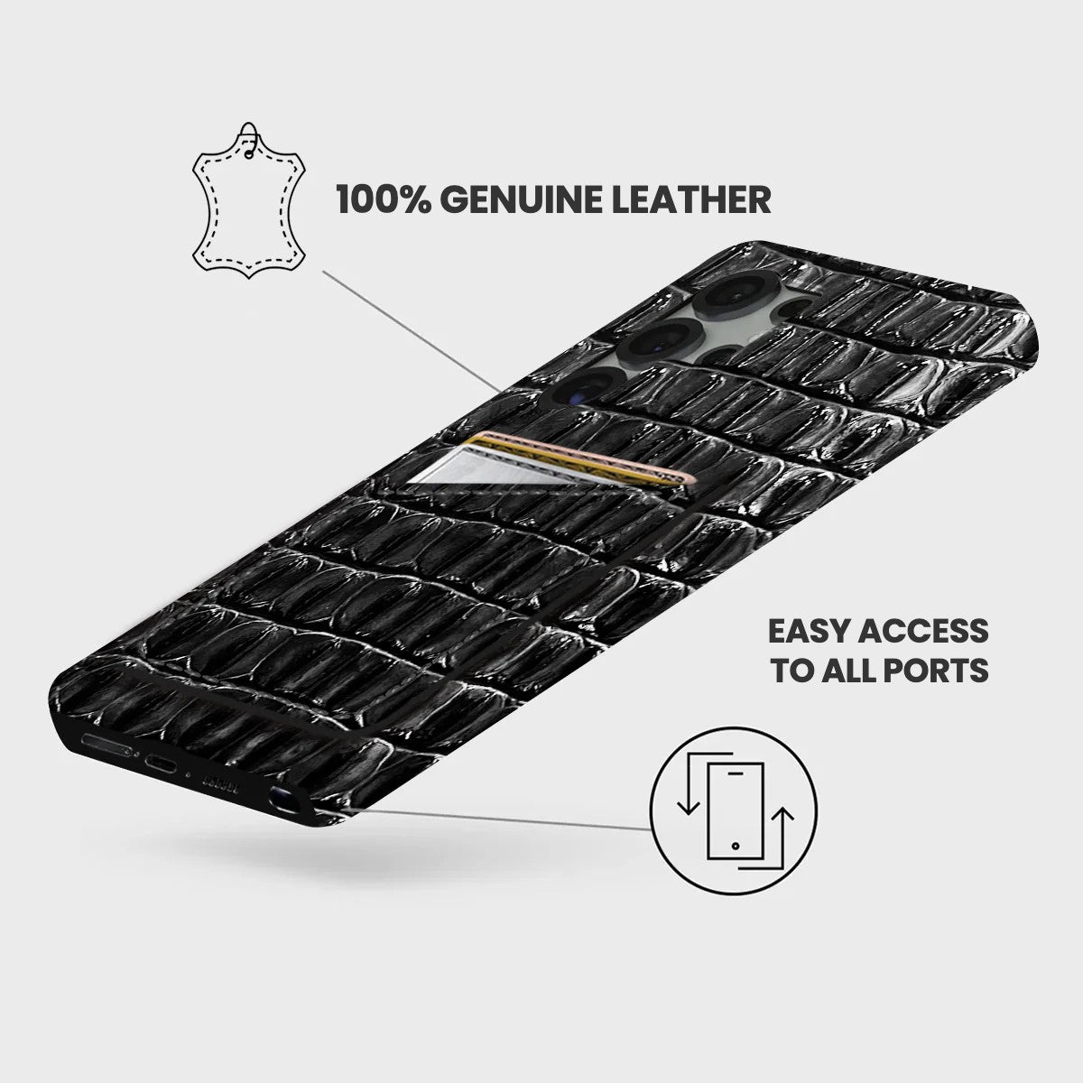 Galaxy S26 Ultra Leather Case — Titan Cardholder