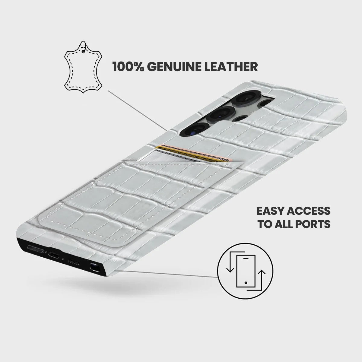 Galaxy S26 Ultra Leather Case — Vega Cardholder