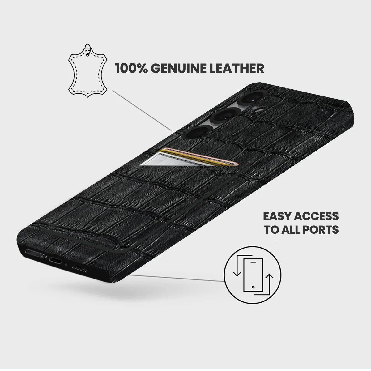 Galaxy S26 Leather Case — Vega Cardholder