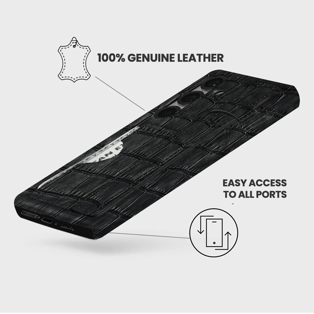 Galaxy S26 Leather Case — Vega Handle Cardholder