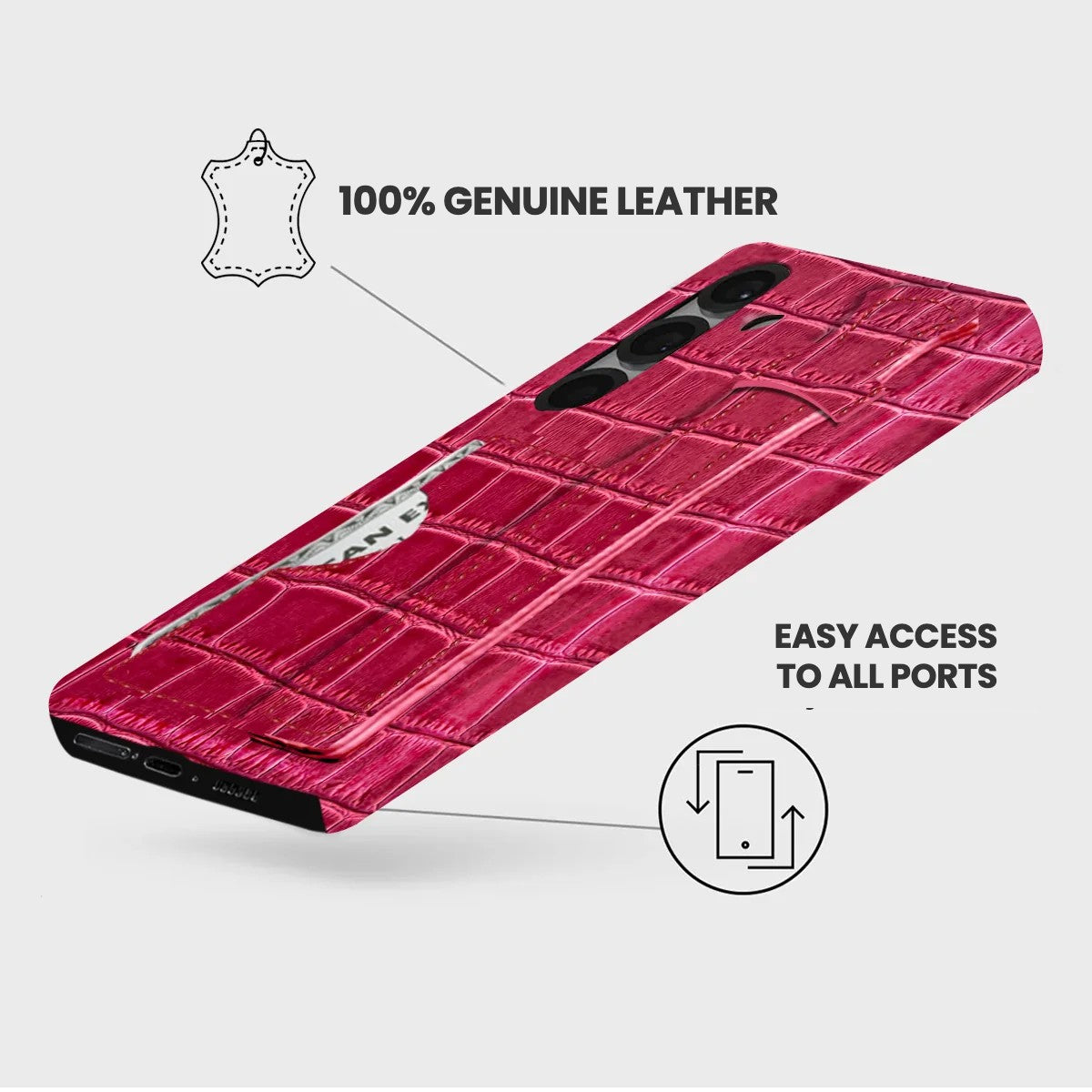 Galaxy S26 Leather Case — Vega Handle Cardholder