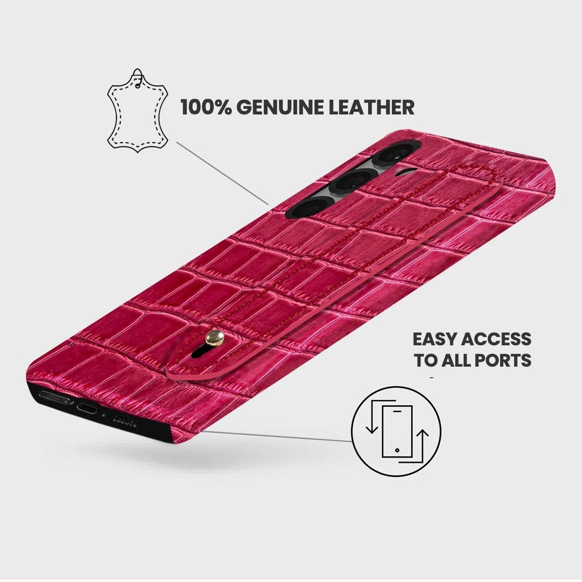 Galaxy S26 Leather Case — Vega Handle