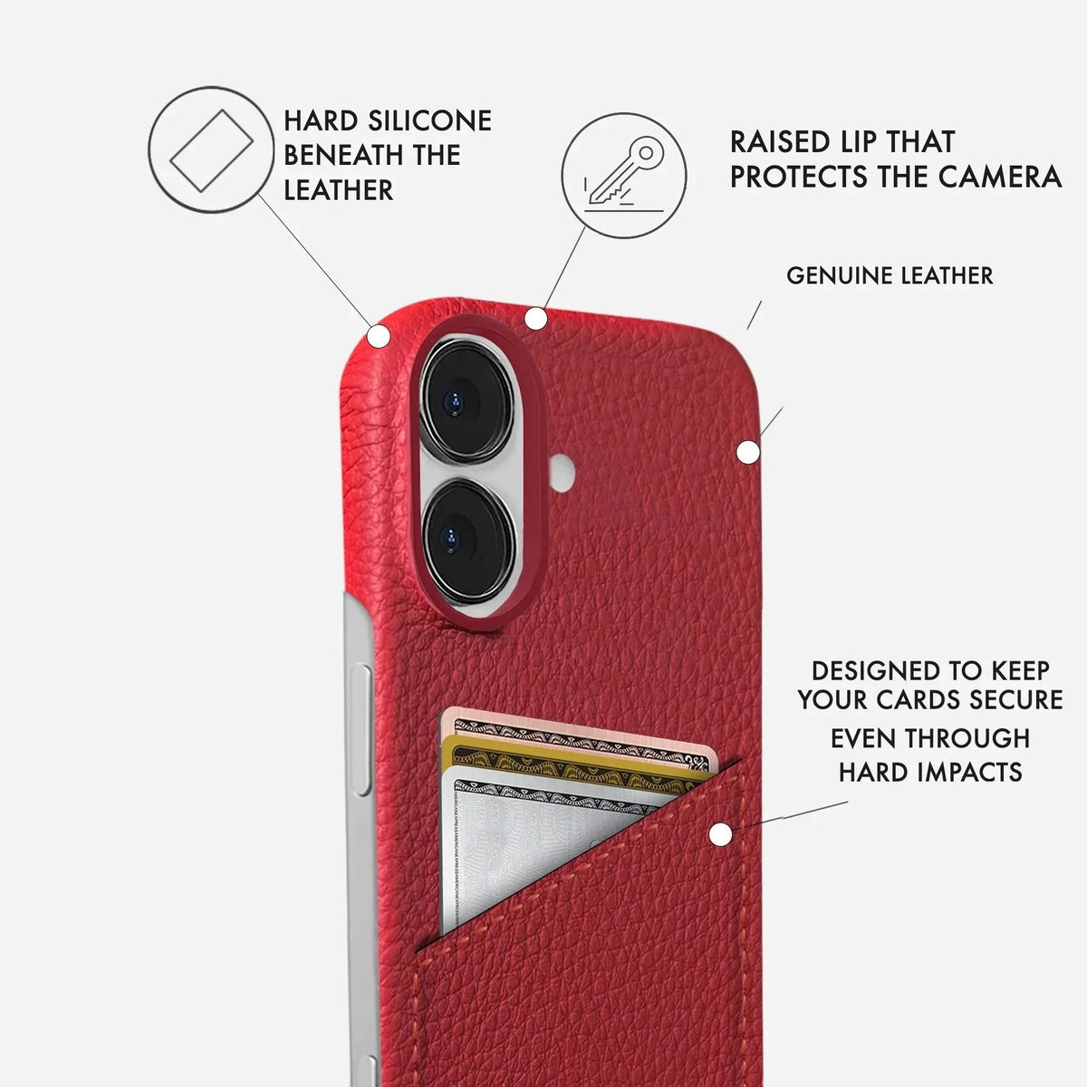 iPhone 16 Leather Case — Ashe Cardholder